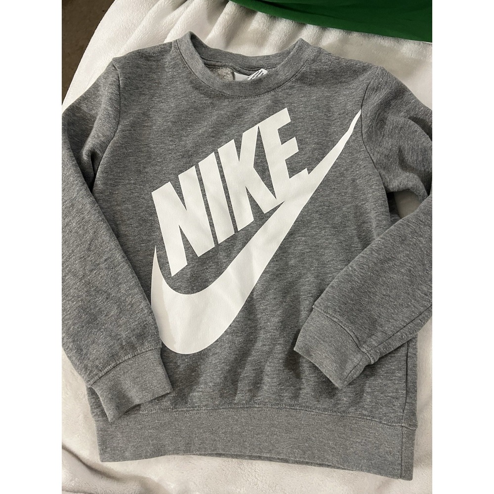 Nike Sweatshirt Crewneck Gray Size Youth 6-7